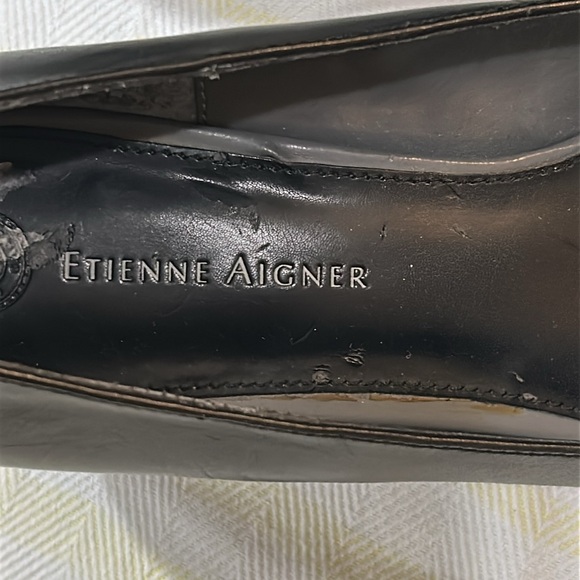 Etienne Aigner Women’s Black Leather Loafers, size 7, EUC - Picture 5 of 6